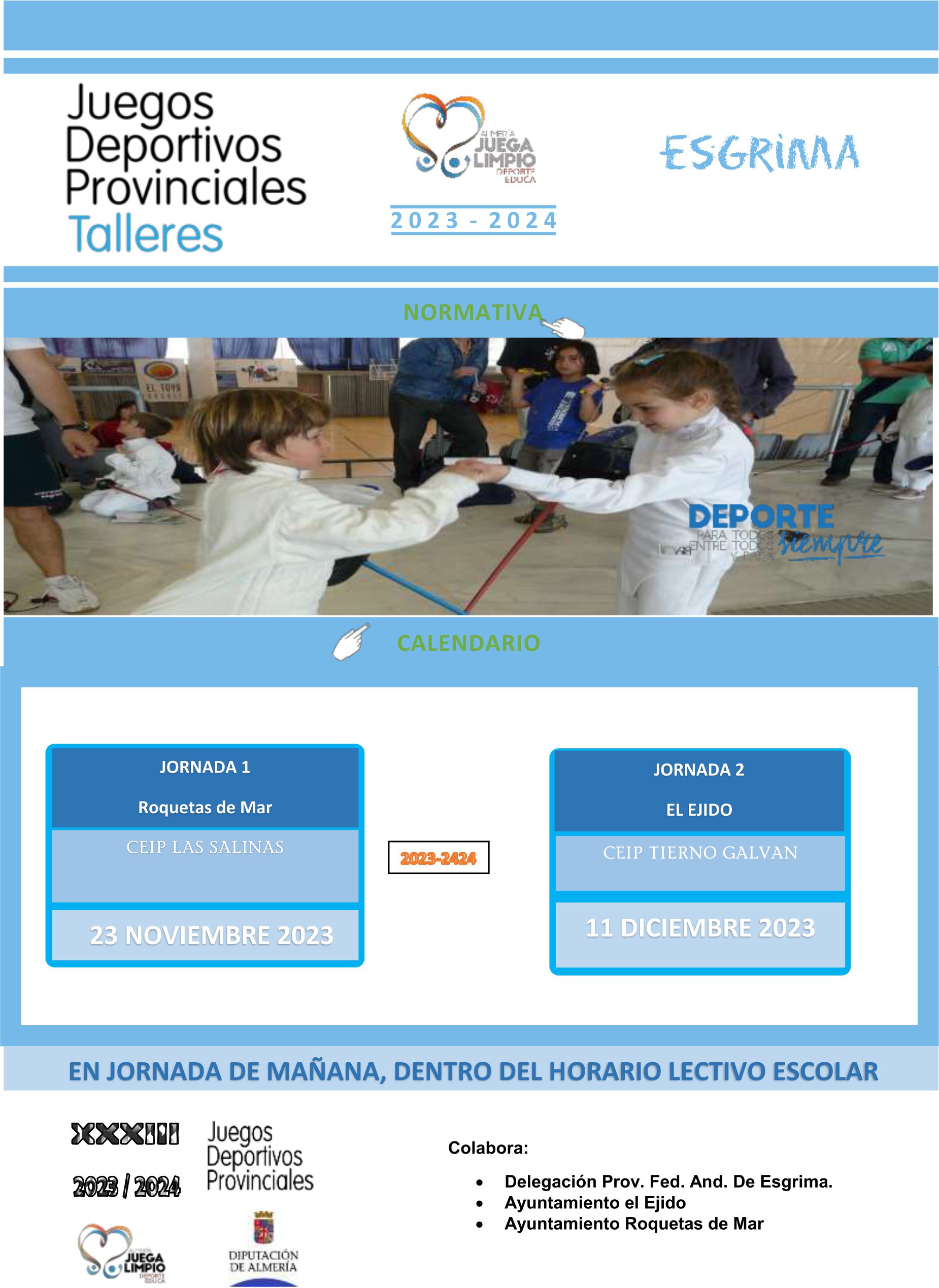 Talleres Educativos de Promoción de la Esgrima. el Ejido 11-12-23
